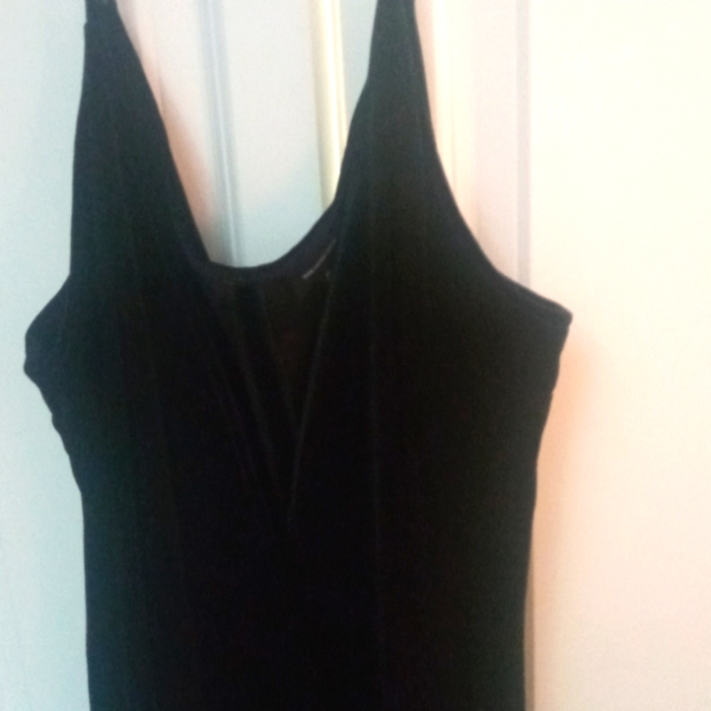 Velvet spaghetti strap dress